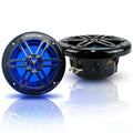 Marine Speakers 5.25 Inch 500W Waterproof Weather-Resistant Boat Speakers with LED Lights - Black Pair