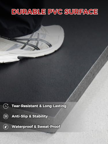 HIAARO Foldable Wrestling Mat 10x10ft, Non-Slip Shock Absorption for BJJ & Martial Arts