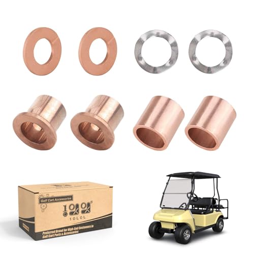 Golf Cart Spindle Bushing Kit - Upper & Lower Bronze King Pin Replacement