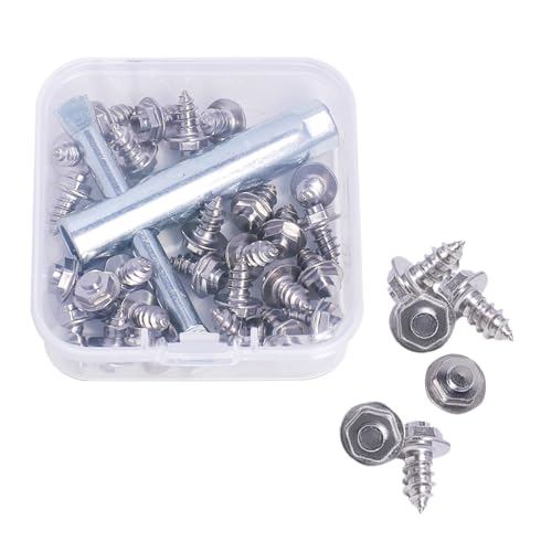 26pcs Screw-in Wading Boot Studs 3/8 Inch for Traction & Safety