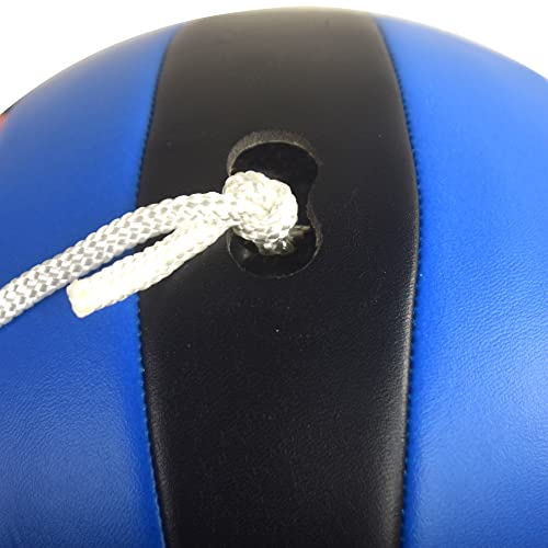 Tetherball Set with Soft Touch Ball, Rope, Carabiner - Red Blue Black Variations