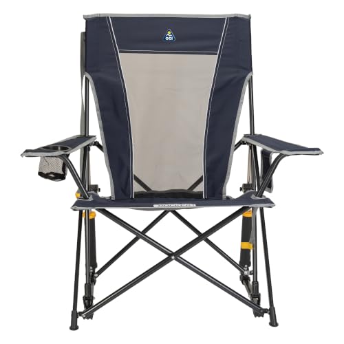 GCI Outdoor Comfort Pro Rocker Camping Chair - Indigo Blue, Foldable & Portable