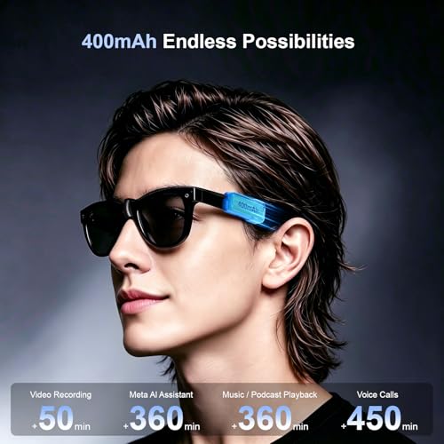 YARENKA 2 Pack Wearable Battery Pack for Meta Ray-Ban Smart Glasses Skyler & Wayfarer (Gen 1 & 2) - Ultra-Light Portable Power Bank