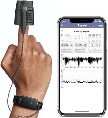 EMAY Wrist Pulse Oximeter with Continuous SpO2 & Heart Rate Recording