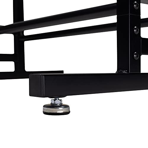 Black MVP Disc Sports Disc Storage Rack - 6 Shelf Heavy-Duty Disc Organizer