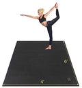 Gxmmat Large Yoga Mat 6'X4' Black - Non-Slip 7mm for Yoga, Pilates & Exercise