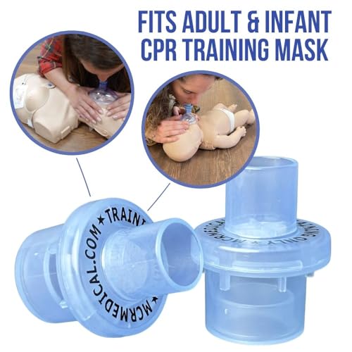 CPR Training Mask with One-Way Valves 100-Pack - Student Practice Equipment