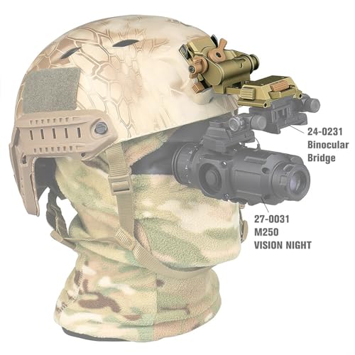 Night Vision Goggles Helmet Mount - Tan Aluminum Adjustable Adapter for PVS15/PVS18