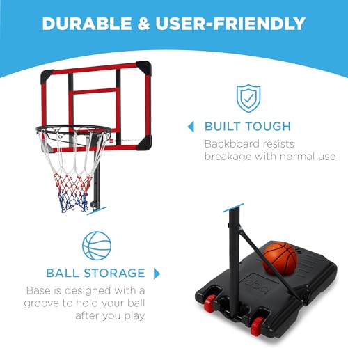 Kids Adjustable Portable Basketball Hoop System 70.5-82.3 Inches with Wheels & Fillable Base