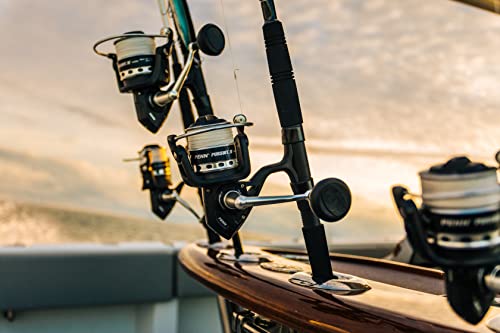 PENN 7’ Pursuit IV 2-Piece Fishing Rod and Reel (Size 4000) Inshore Spinning Combos, 7’, 1 Graphite Composite Fishing Rod with 5 Reel, Durable and Lightweight, Black/Silver