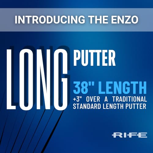 Long Golf Putter 38 Inch with 16 Inch Grip and Headcover - Stable Offset Steel Shaft