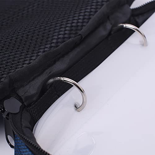 Blue Fishing Lure Bag Organizer Tackle Binder Waterproof Storage Case