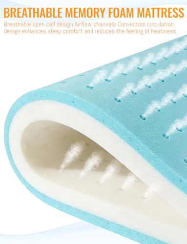 Dark Grey Memory Foam Camping Mattress 3-Inch Portable Waterproof Sleep Pad
