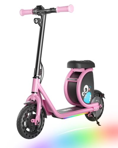 Hiboy JoyHaul Pink Electric Kids Scooter with Seat, 9.3MPH, UL 2272 Certified