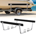 57" Adjustable Carpeted Boat Trailer Side Guide Bunks - Heavy Duty, Galvanized Steel, 2PCS
