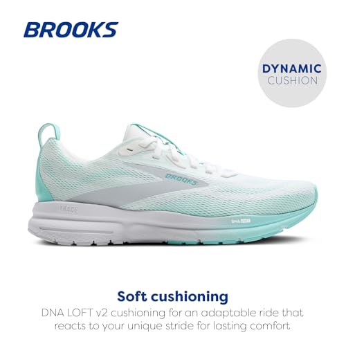 Brooks Women’s Trace 4 Neutral Running Shoe Bright White/Limpet/Oyster Size 9