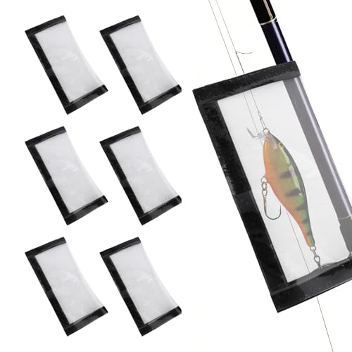 6pcs Clear Fishing Lure Wraps - Transparent Lure Covers for Tackle Organization