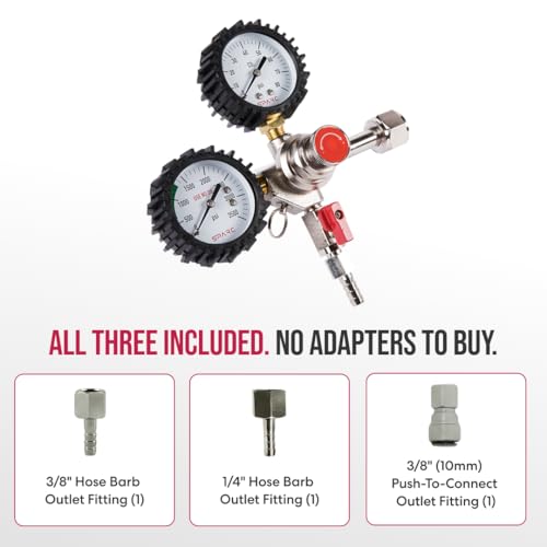 SPARC Gen2 Premium CO2 Regulator for Kegerator - Single Output, Gas Pressure Control