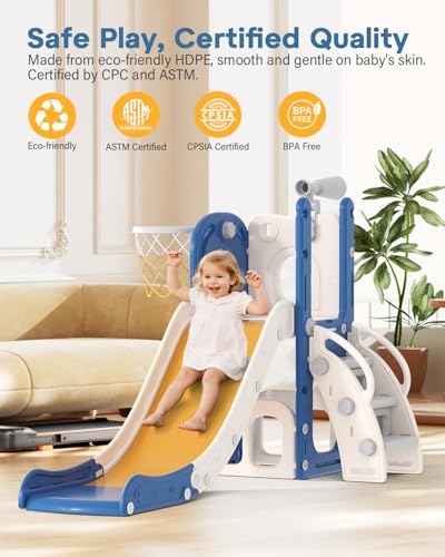 Babytronic 6-in-1 Toddler Indoor & Outdoor Climber Playset Blue & Yellow