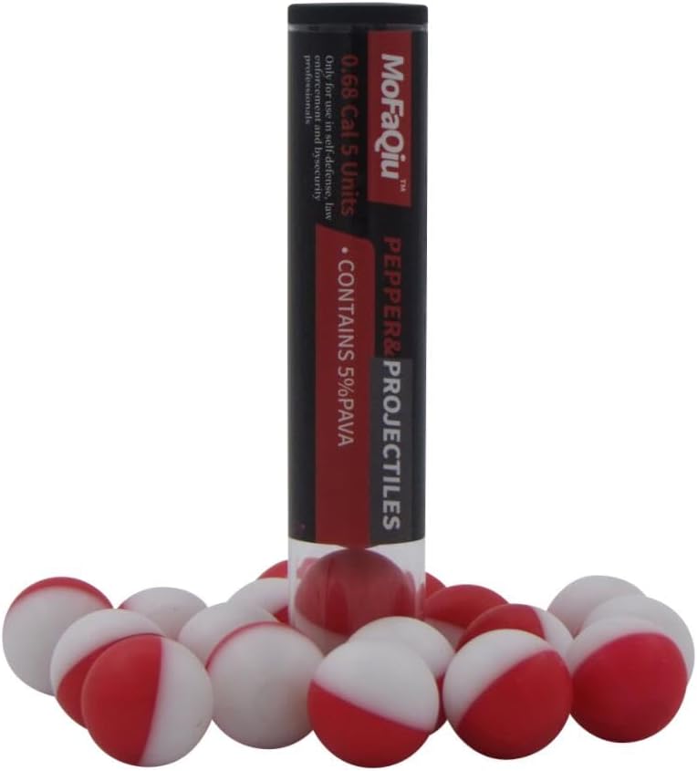 PAVA 68 Caliber Pepper Balls - Fracture Groove Design | Enhanced Diffusion Radius, Ultrafine Powder