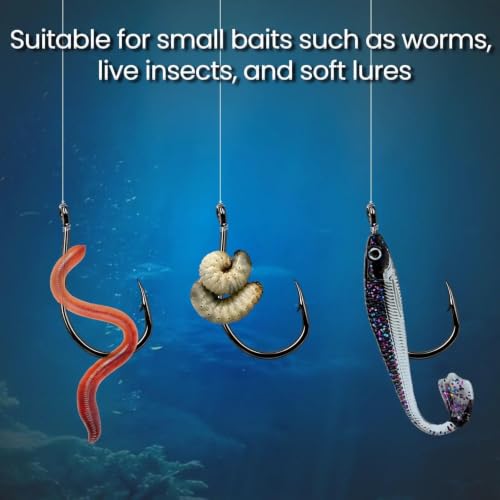 FishTrip 50/100pcs Octopus Baitholder Fishing Hooks Circle Hooks for Freshwater