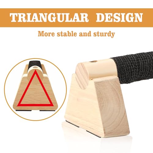 Wooden Parallettes Bars - 2 Pack for Handstand & Bodyweight Training