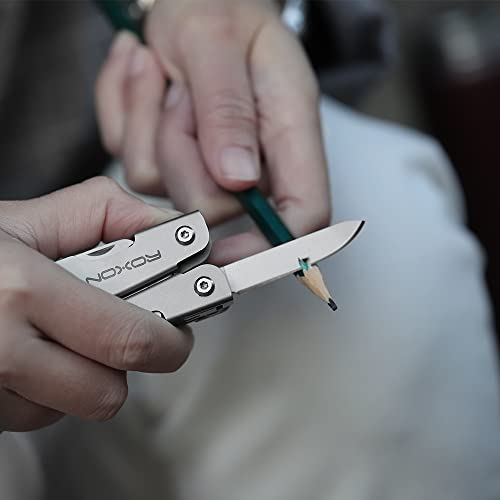Roxon M2 Mini Multitool with Folding Scissors, 14-in-1 Pocket EDC Tool