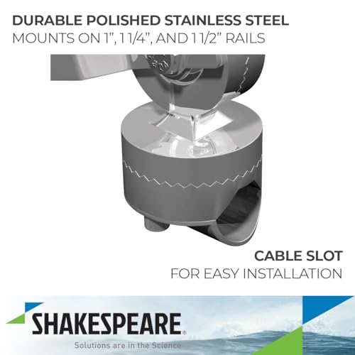 Shakespeare 4188-SL Rail Mount Ratchet for 1-1/4" Rails, Quick Release