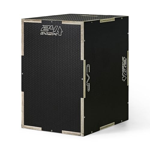 Non-Slip 24x20x16 Inch Plyometric Box - 3-in-1 Adjustable Height for Home Gym