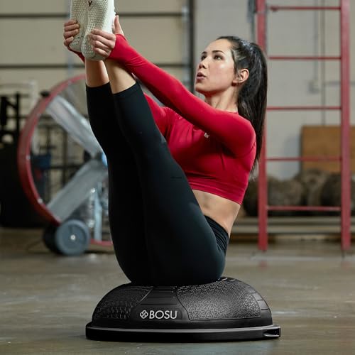 Black BOSU NexGen Balance Trainer - Half-Ball Stability Exercise Equipment, 65cm Diameter, 300lb Capacity