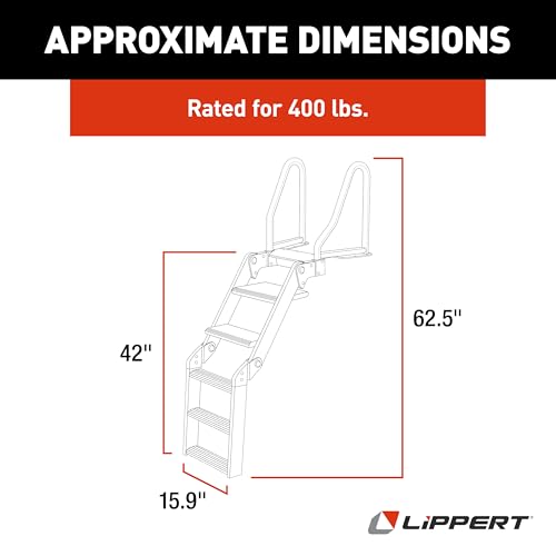 Marine-Grade Pontoon Ladder with Slip-Resistant Steps & Stainless Steel Handrails