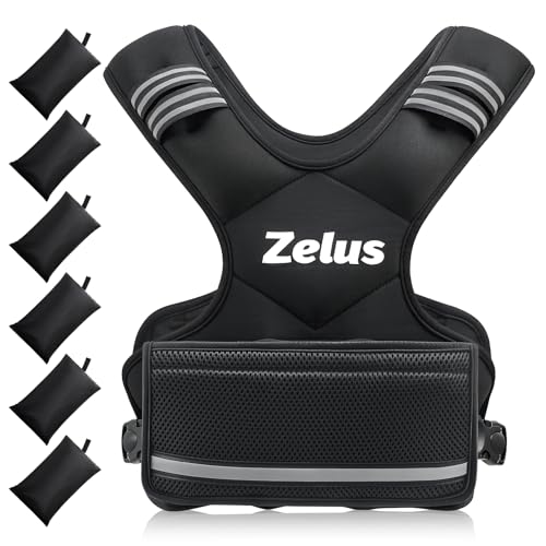 Weighted Vest for Men Women - Adjustable 11-20 lb Fitness Vest with Removable Weights - Black