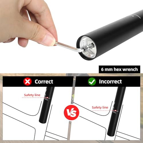 Soulvion Upgraded Cable-Less Hydraulic Dropper Seatpost 31.6mm x 100mm Travel for MTB/E-Bike/Road Bike