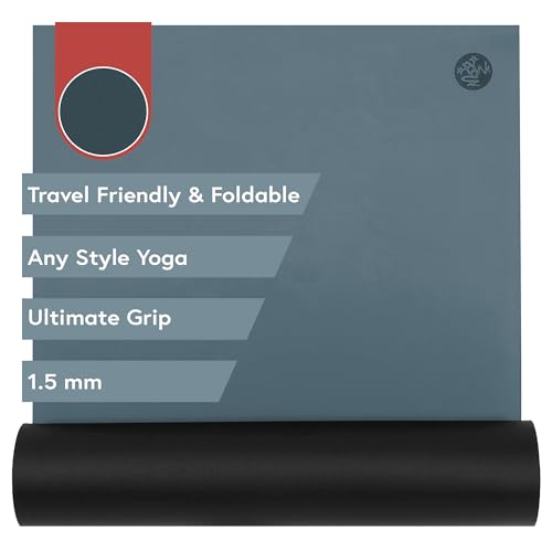 Dark Lotus Manduka GRP Adapt Travel Yoga Mat 71" - 1.5mm, Foldable & Grip