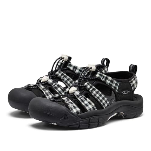KEEN Women's Newport H2 Water Sandals Black Gingham Size 9 - Closed Toe, Water-Friendly