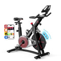 YESOUL Black Magnetic Indoor Exercise Bike with App Training & Adjustable Resistance