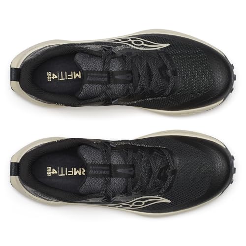 Saucony Peregrine 15 Trail Running Shoes 9 Wide Black Pearl - Neutral Cushioning, Lightweight, Durable