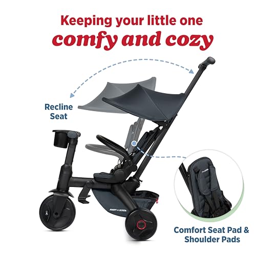 Radio Flyer Coast Folding Toddler Stroller Trike for Kids 6 Months to 3 Years