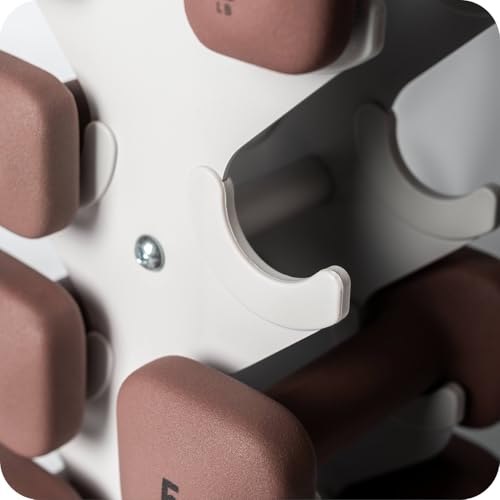 WeGym Dumbbell Rack S Sandstone - Space-Saving Cast Iron Weight Storage Stand