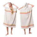 Sand Cloud Border Classic Stripe Poncho Towel for Women & Men - Lightweight & Sand-Resistant