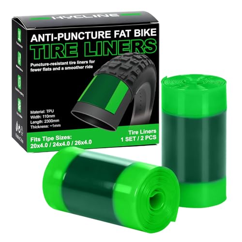 Hycline Fat Tire Liners, 110mm TPU Inserts for 20/24/26 x 4.5-5.0", 2