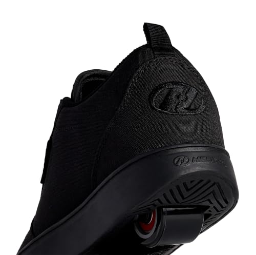Heelys Pro 20 Shoes for Kids & Adults - Black, Big Kid Size 7, Canvas Skate Sneakers with Removable Wheels