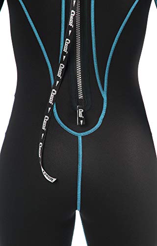 Ladies' Shorty Wetsuit 2.5mm Neoprene for Water Activities - Black/Aquamarine M