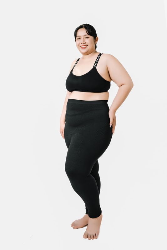 Bioflect® 4XL Compression Leggings with Bioactive Micro-Massage Knit - Support & Comfort