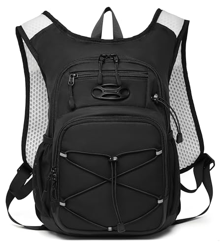 Lightweight Hydration Backpack with 2L Water Bladder for Cycling Hiking - Black