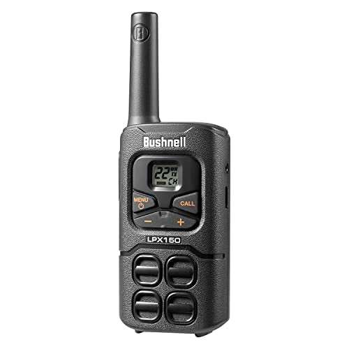 Bushnell LPX150 Walkie Talkie Radio - Reliable Quality, Rugged Design, 0.5W Power for 20 Miles of Range, Two Way Radios Equipped for Wherever Life Takes You (2 Pack)