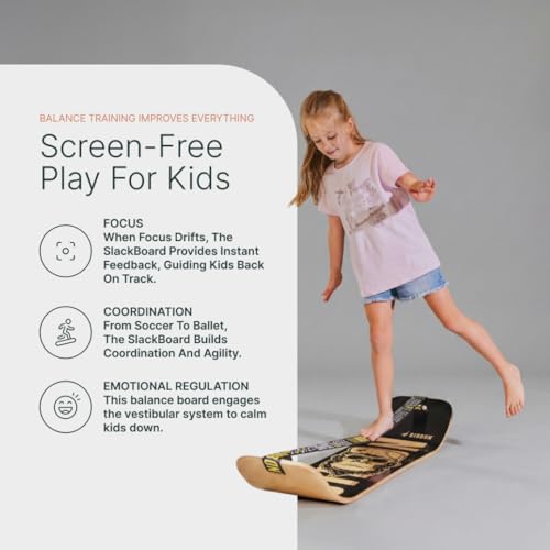 GIBBON SlackBoard Plus - 2 Line Balance Board for Kids & Adults, Indoor & Outdoor Fitness