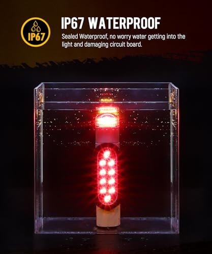 Boat Trailer Guide Light Set 2pcs Waterproof LED Turn Signal Brake Reverse