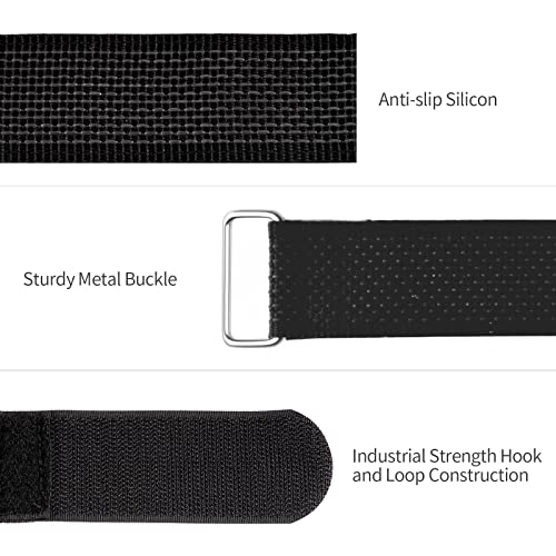 8-Pack Bike Rack Straps - 26'' Stabilizer Straps for Bicycle Wheels - Black, Trilancer
