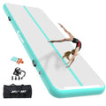 Mint Green Inflatable Gymnastics Air Mat - 6.56ft x 3.3ft x 4in Tumbling Track with Pump